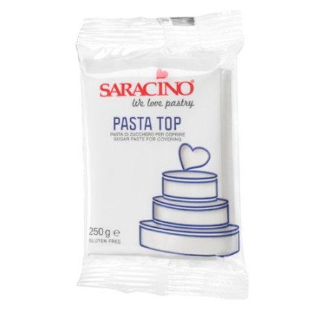 SARACINO PASTA DI ZUCCHERO Top Tropicale 250g Bianco DEC044K025