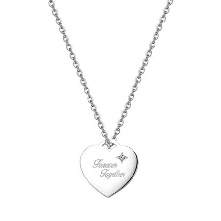 SAGAPO COLLANA Be My Always ACCIAIO CUORE 'FOREVER TOGETHER' SBM04