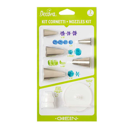 DECORA KIT CORNETTI GREEN 7 PEZZI 0252047