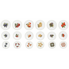 BRANDANI SERVZIO PIATTI TAVOLA 18 PEZZI Le Primizie FRESH FRUITS NEW BONE CHINA 52680