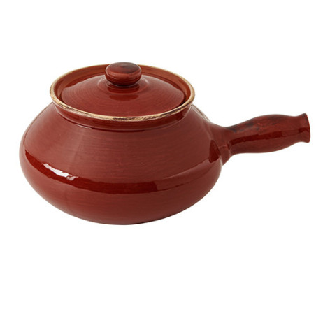 BRANDANI PATATIERA/CASTAGNERA ROSSA C/COPERCHIO TERRACOTTA DA FUOCO 52268