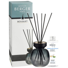 LAMPE BERGER DIFFUSORE BOUQUET WOOD Noir Givre/nOIR + 180ml Muscon CocOon 7877