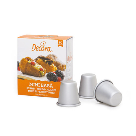 DECORA 10 STAMPI BABA ALUUMINIO 3x3