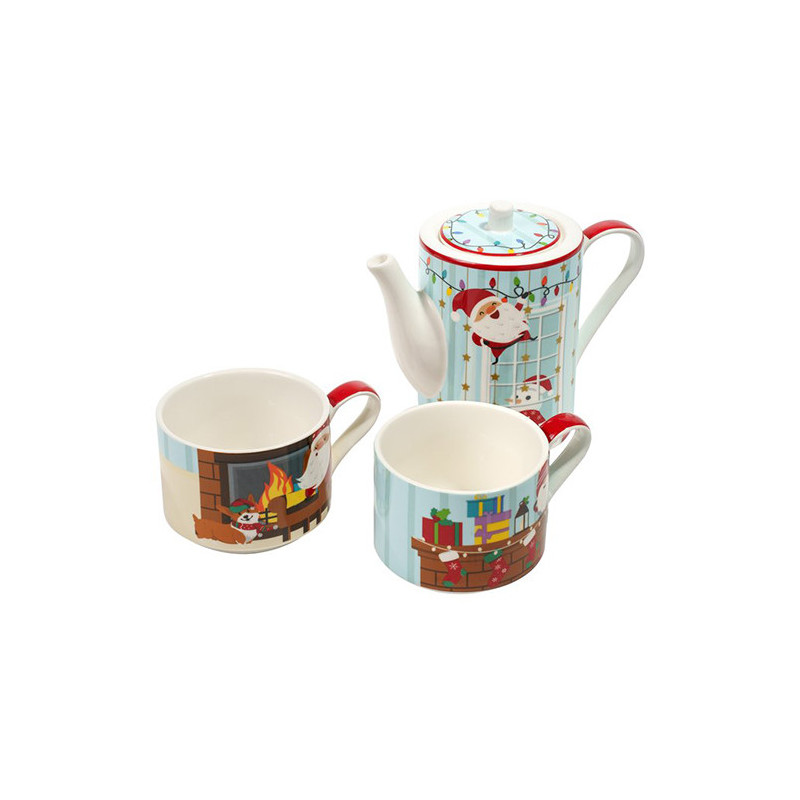 EASY LIFE CONFEZIONE 2 TAZZE THE CON TEIERA SANTA BY THE FIRE R1346SFIR EASY LIFE CONFEZIONE 2 TAZZE THE CON TEIERA SANTA BY THE FIRE R1346SFIR