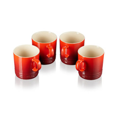 LE CREUSET SET 4 TAZZE MUG London 350cc Ciliegia 79113350600000