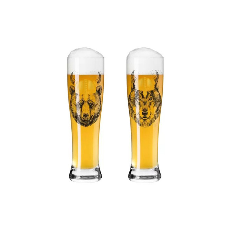 SCHONHUBER 2 BICCHIERI BIRRA Orso e Lupo 3101733 SCHONHUBER 2 BICCHIERI BIRRA Orso e Lupo 3101733