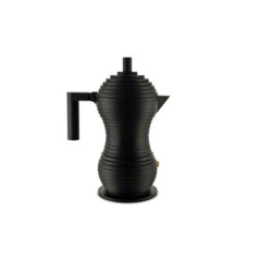 ALESSI CAFFETTIERA ESPRESSO PULCINA Nera 3 TAZZA Alluminio MDL02/3BB