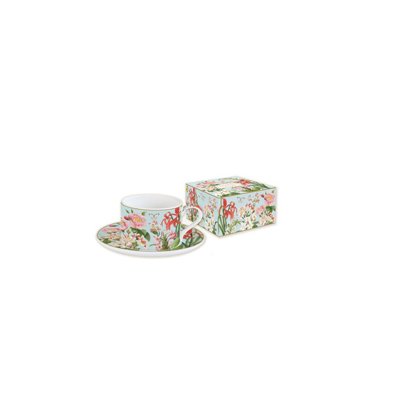 EASY LIFE TAZZA THE con PIATTO BOTANIC GARDEN R0133BGAR