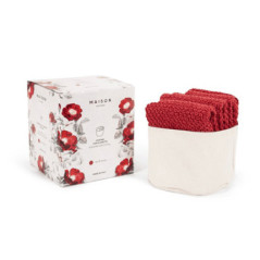 MAISON SUCREE CESINO CON 4 LAVETTE ROSSO CARILLON OGLN24242119