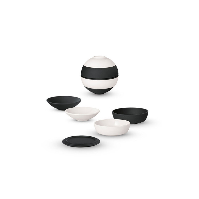 VILLEROY E BOCH SET APERITIVI - LA PETITE BOULE Black White 1016669052 VILLEROY E BOCH SET APERITIVI - LA PETITE BOULE Black White 1016669052