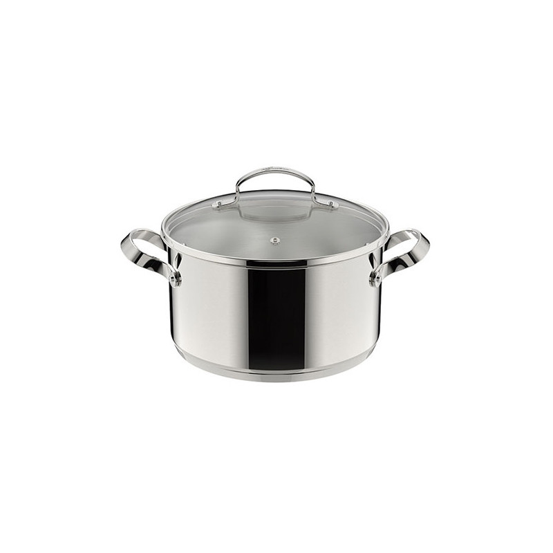 LAGOSTINA CASSERUOLA Icona Green 20cm con COPERCHIO Acciaio Inox 18/10 010750031620