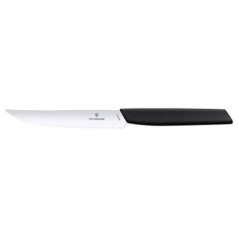 VICTORINOX COLTELLO BISTECCA SEGHETTATO Swiss Mode 12cm Nero V-6.90 03.12W