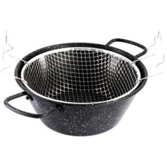 HOME FRIGGITRICE in FERRO SMALTATO 26cm con CESTELLO 2390226
