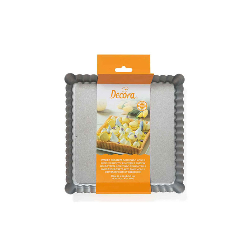 DECORA STAMPO CROSTATA FONDO MOBILE ANTIADERENTE 21X21CM 0070025 DECORA STAMPO CROSTATA FONDO MOBILE ANTIADERENTE 21X21CM 0070025