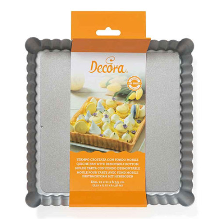 DECORA STAMPO CROSTATA FONDO MOBILE ANTIADERENTE 21X21CM 0070025