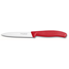 VICTORINOX COLTELLO SPELUCCHINO SEGHETTATO Classic 10cm Rosso Acciaio inox V-6.77 31C1