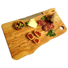 ARTEINOLIVO TAGLIERE Legno di Ulivo Rustico 40cm Irregolare TAG.RUS.40