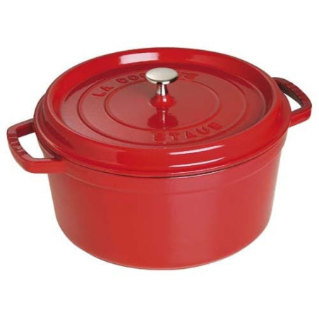 STAUB CASSERUOLA TONDA GHISA 26cm Rosso Ciliegio 1007455