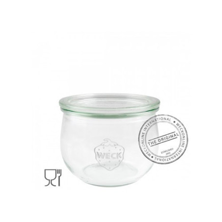 WECK BARATTOLO con COPERCHIO Tulipano 500ml SENZA GUARNIZIONE E MOLLE 101347