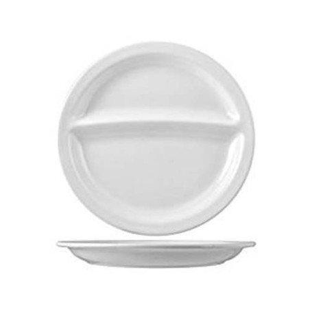 SATURNIA PIATTO 2 SCOMPAARTI Napoli 30cm Bianco Porcellana 5630430