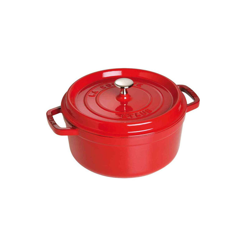 STAUB CASSERUOLA TONDA GHISA 24cm Rosso Ciliegio 1007454