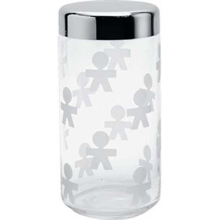 ALESSI BARATTOLO Girotondo 150cl Vetro e Acciaio Inox AKK38