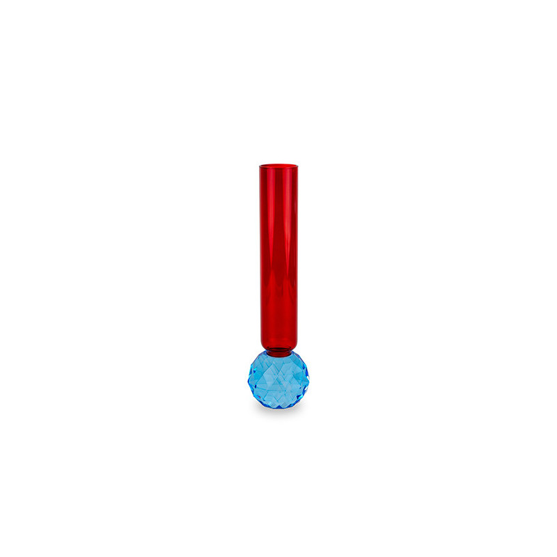 WD LIFESTYLE VASO EFFETTO DIAMANTE AZZURRO/ROSSO 22cm WD874AZ WD LIFESTYLE VASO EFFETTO DIAMANTE AZZURRO/ROSSO 22cm WD874AZ