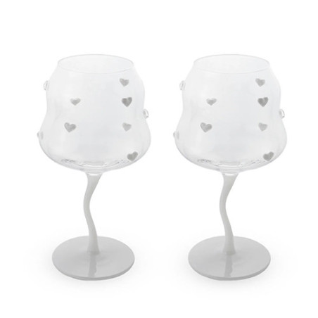WD LIFESTYLE SET 2 CALICI COCKTAIL CUORI BIANCHI WD881B