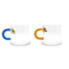 WD LIFESTYLE 2 TAZZE CAFFE' BOROSILICATO Farfalla WD717FAR