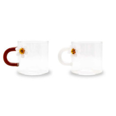 WD LIFESTYLE 2 TAZZE CAFFE' BOROSILICATO Margherita WD717MAR