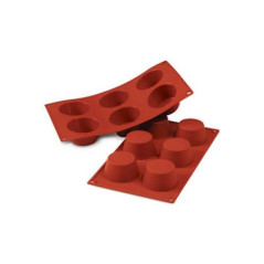 SILIKOMART STAMPO MUFFIN 6 Cavita 7cm Classic Terracotta Silicone 30.023.00.0060