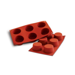 SILIKOMART STAMPO MUFFIN 6 Cavita 7cm Classic Terracotta Silicone 26.102.00.0065