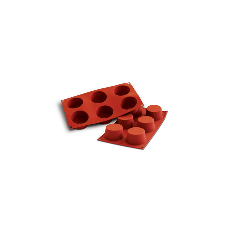 SILIKOMART STAMPO MUFFIN 6 Cavita 7cm Classic Terracotta Silicone 26.102.00.0065