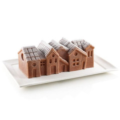 SILIKOMART STAMPO TORTA WINTER VILLAGE 24X10 Classic 20.438.13.0065