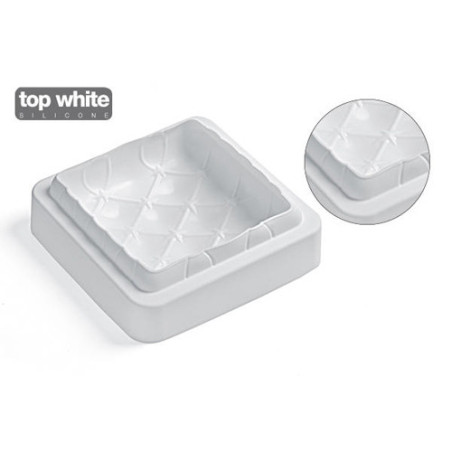 SILIKOMART STAMPO MATELASSE' Top White Silicone 16cm h.5