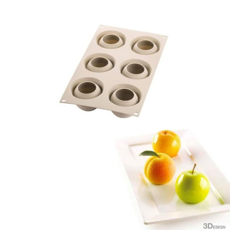 SILIKOMART STAMPO FRUTTA REALISTICA ALBICOCCHE 6cm H.5cm Silicone 26.300.13.0065