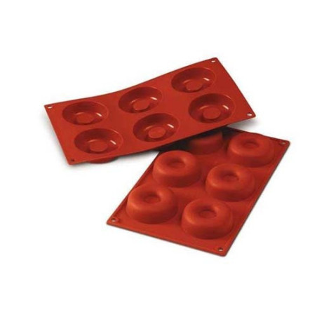 SILIKOMART STAMPO SAVARIN 6 Cavità 7cm Classic Terracotta Silicone 30.012.00.0060