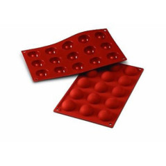 SILIKOMART STAMPO SEMISFERE 15 Cavita 4cm Classic Terracotta Silicone 30.005.00.0060