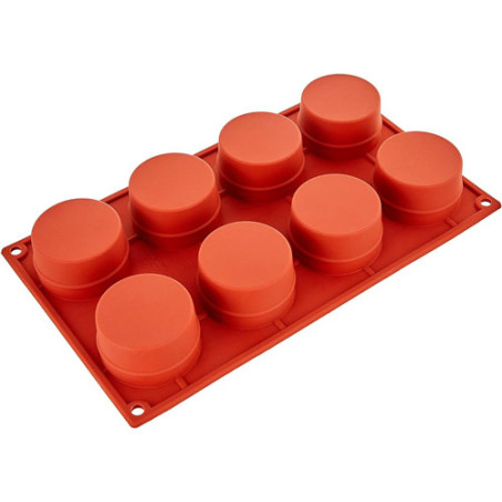SILIKOMART STAMPO CILINDRI 8 Cavita 6cm Classic Terracotta Silicone 30.028.00.0060
