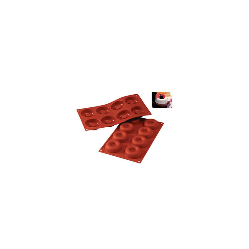 SILIKOMART STAMPO SAVARIN 8 Cavita 6cm Classic Terracotta Silicone 30.011.00.0060