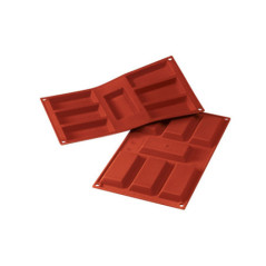 SILIKOMART STAMPO FINANZIERI 6 Cavità 9x5cm Classic Terracotta Silicone 30.054.00.0060