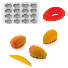 STAMPO FRUTTA REALISTICA MANGO CUTTER 6x4cm H.3,5cm Silicone