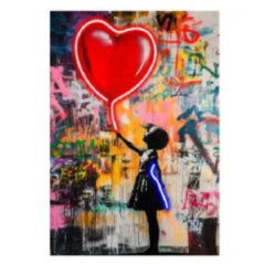 PALAIS ROYAL QUADRO LED HEART BALOON 60X80cm 1038576