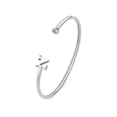 SAGAPO BRACCIALE RIGIDO Click ACCIAIO LETTERA N SCK225