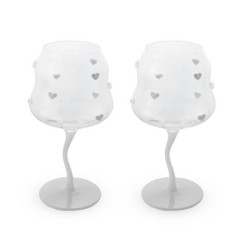 WD LIFESTYLE SET 2 CALICI COCKTAIL CUORI BIANCHI WD881B