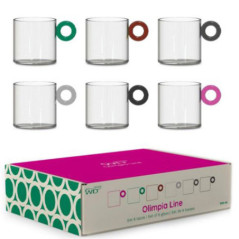 WD LIFESTYLE 6 TAZZE CAFFE' VETRO BOROSILICATO 100ml Color WD651