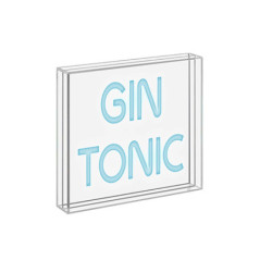 WD LIFESTYLE INSEGNA NEON GIN TONIC 18X18cm WD785GIN