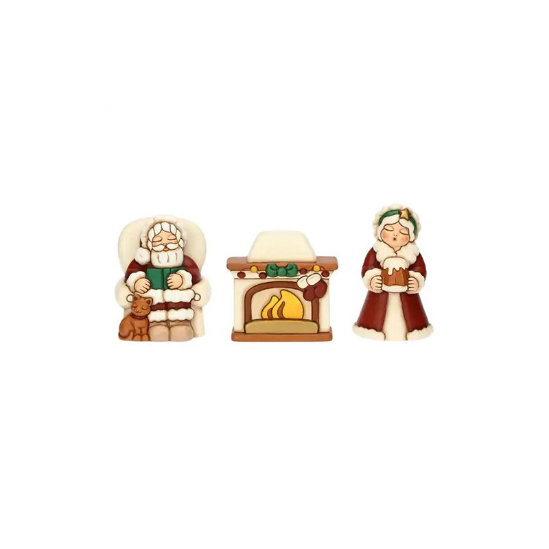 THUN BABBO E MAMMA NATALE CON CAMINO T10441305A91 THUN BABBO E MAMMA NATALE CON CAMINO T10441305A91