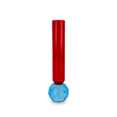 WD LIFESTYLE VASO EFFETTO DIAMANTE AZZURRO/ROSSO 22cm WD874AZ