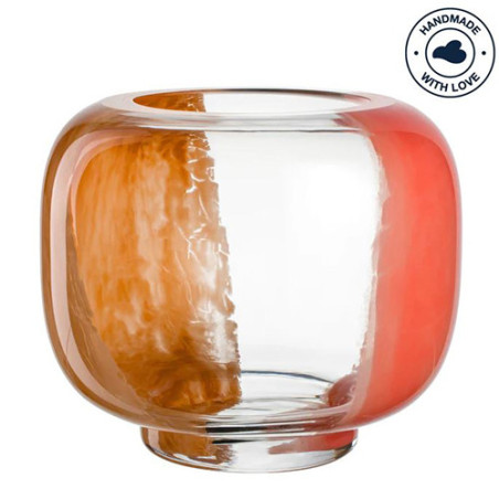 LEONARDO VASO 26cm ORANGE-CREMA CIPRIA DUE 047508